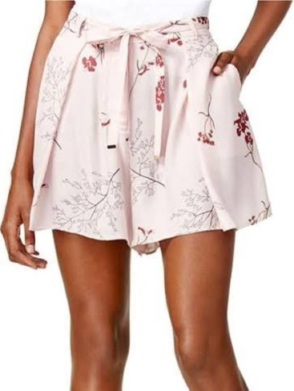 Mare mare | $99 Women's Pink Floral Tie-Waist Shorts